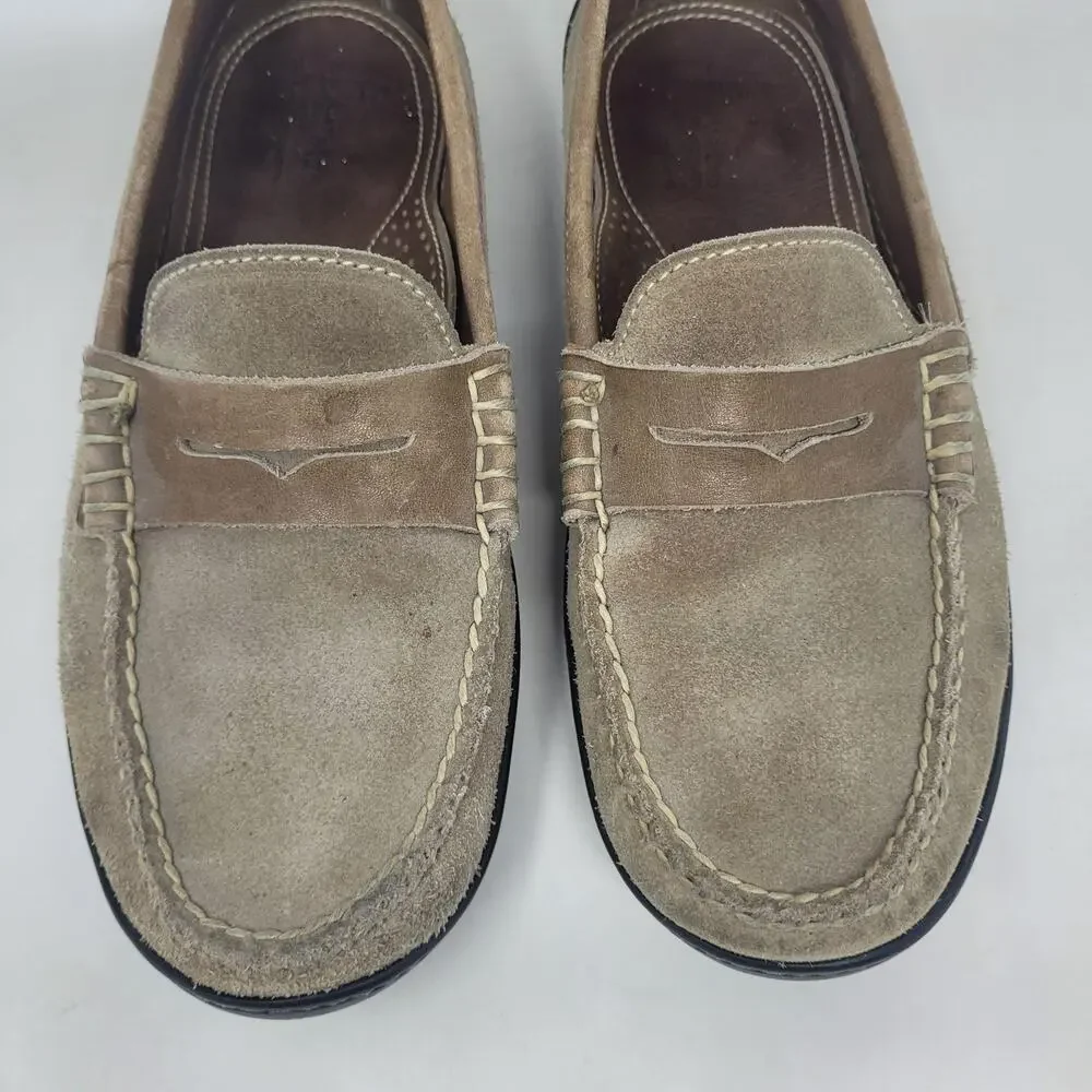 Alden Cape Cod Collection Loafers 9.5W Beige Suede Leather Casual Slip On Preppy